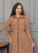 Belted Hooded Hijabi Prada Topcoat 1231 - tan