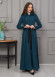 Belted Hooded Hijabi Prada Topcoat 1231 - turquoise