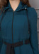 Belted Hooded Hijabi Prada Topcoat 1231 - turquoise