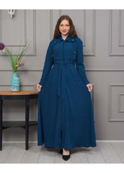 مانطو برادا نسائي مع كبشون 1231 - ازرق