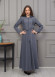 Hooded Belted Hijabi Prada Topcoat 1232 - gray