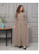 Hooded Belted Hijabi Prada Topcoat 1232 - beige