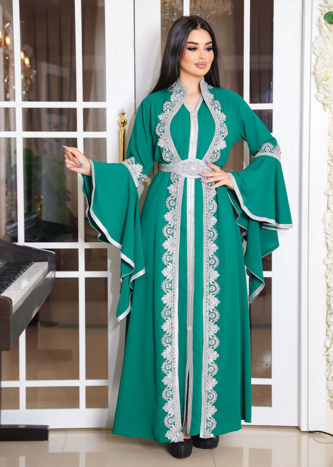 قفطان جيسيكا قطعتين 4111 - زيتي