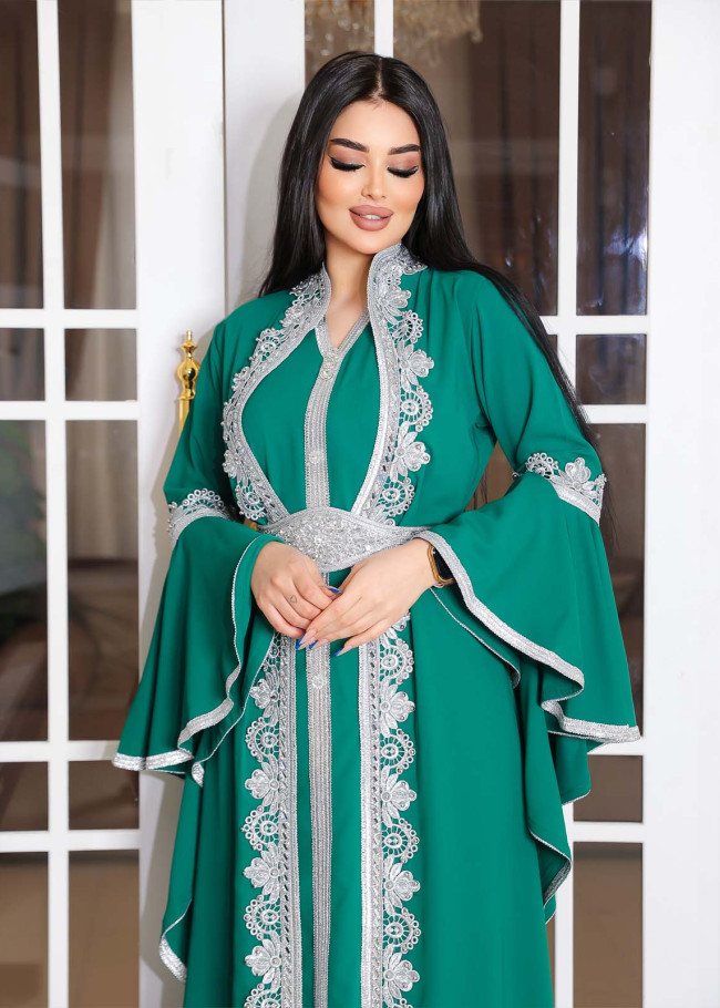 قفطان جيسيكا قطعتين 4111 - زيتي