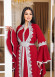 SİLVER EMBROIDERED 2-PIECE SET ABAYA AND DRESS 4111 - burgundy
