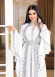 SİLVER EMBROIDERED 2-PIECE SET ABAYA AND DRESS 4111 - white