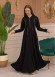 Hooded-Belted Rose Rise Abaya 695 - beige