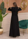 Hooded-Belted Rose Rise Abaya 695 - beige