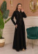 Hooded-Belted Rose Rise Abaya 695 - brown