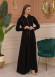 Hooded-Belted Rose Rise Abaya 695 - brown