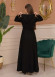 Hooded-Belted Rose Rise Abaya 695 - brown