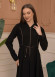 Hooded-Belted Rose Rise Abaya 695 - brown