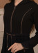 Hooded-Belted Rose Rise Abaya 695 - brown