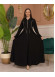 Hooded-Belted Rose Rise Abaya 695 - ecru