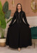Hooded-Belted Rose Rise Abaya 695 - ecru
