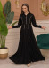 Hooded-Belted Rose Rise Abaya 695 - ecru