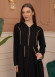 Hooded-Belted Rose Rise Abaya 695 - ecru