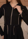 Hooded-Belted Rose Rise Abaya 695 - ecru