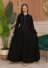 Hooded-Belted Rose Rise Abaya 695 - Antrasıt