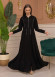 Hooded-Belted Rose Rise Abaya 695 - Antrasıt