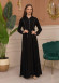 Hooded-Belted Rose Rise Abaya 695 - Antrasıt