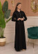 Hooded-Belted Rose Rise Abaya 695 - Antrasıt