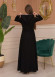 Hooded-Belted Rose Rise Abaya 695 - Antrasıt