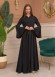 Hooded-Belted Prada Abaya 696 - brown