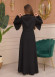 Hooded-Belted Prada Abaya 696 - brown