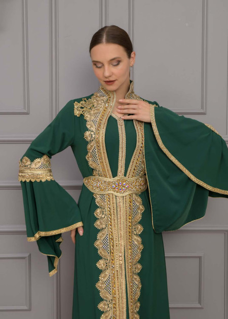 uryya silk kaftan tops カーキ Orchidee-Print Kaftan Top – PUCCI Online Store