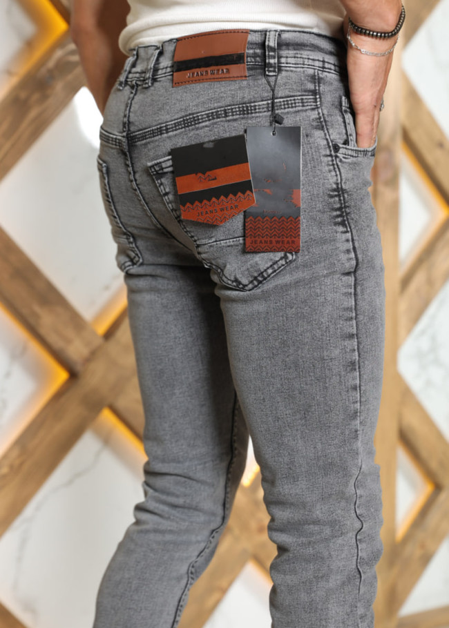 Slim Fit Erkek Jean Pantolon kod 2002 - Gri
