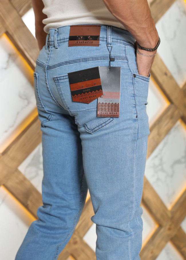 Slim Fit Erkek Jean Pantolon kod 2002 - Mavi