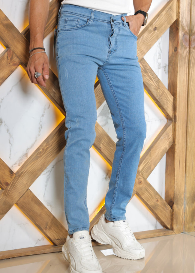 Slim Fit Erkek Jean Pantolon kod 2002 - Mavi