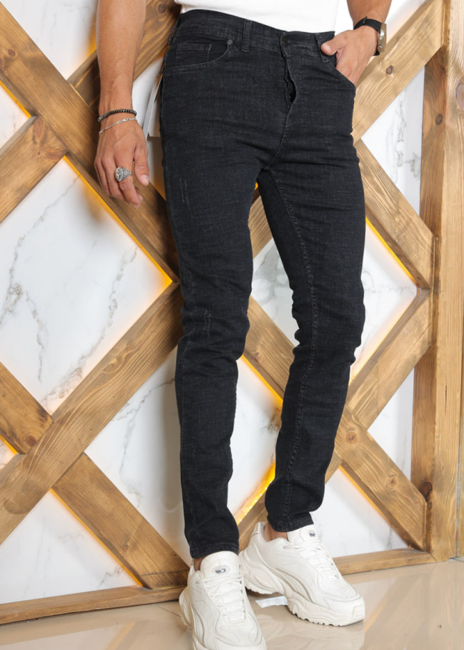 Slim Fit Erkek Jean Pantolon kod 2002 - Siyah