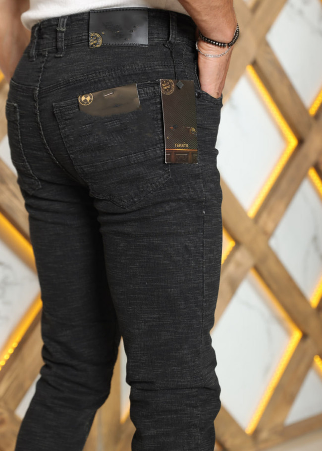 Slim Fit Erkek Jean Pantolon kod 2003 - Siyah