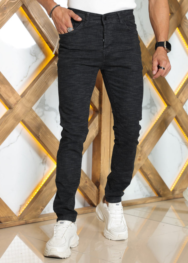 Slim Fit Erkek Jean Pantolon kod 2003 - Siyah