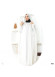 2Lİ TAKIM TAŞLI KOL YARASA ABAYA & ELBİSE- 4115 - Beyaz