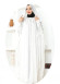 2Lİ TAKIM TAŞLI KOL YARASA ABAYA & ELBİSE- 4115 - Beyaz