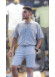 2-Piece Mens Summer Shorts Set Kod 2200 - gray