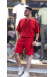 2-Piece Mens Summer Shorts Set Kod 2200 - red