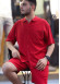 2-Piece Mens Summer Shorts Set Kod 2200 - red