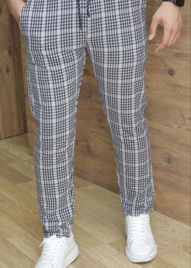 Formal - Sport - Checkered Pants | Code: 2004 - gray