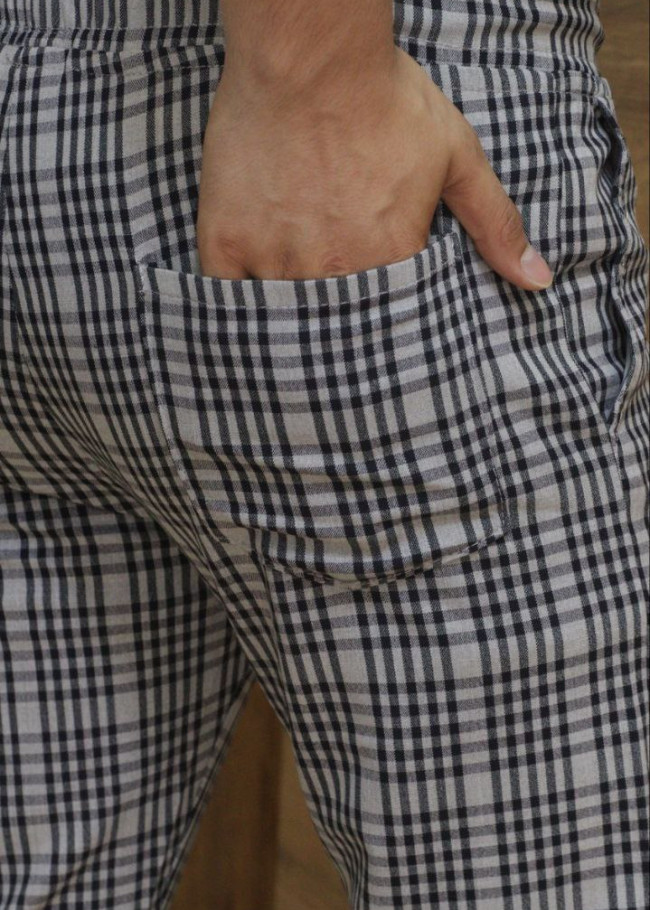 Formal - Sport - Checkered Pants | Code: 2004 - gray