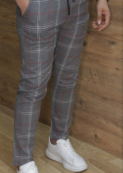 بنطلون رسمي - سبور - كارو | كود: 2009 - خمري