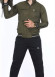 Mens Tracksuit 2206 Parachute Fabric with Removable Hood  - khaki