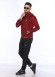 Mens Tracksuit 2206 Parachute Fabric with Removable Hood  - burgundy
