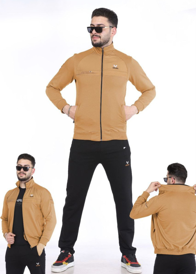 Üç Parçalı Erkek Eşofman Takımı - 2204  - taba