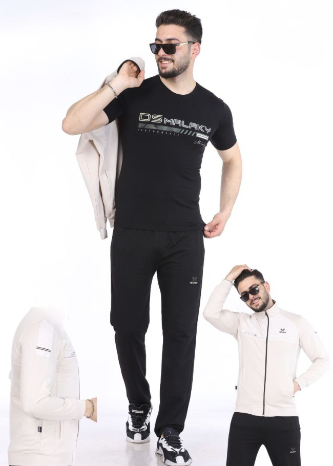 Mens Three-Piece Tracksuit - 2204  - beige