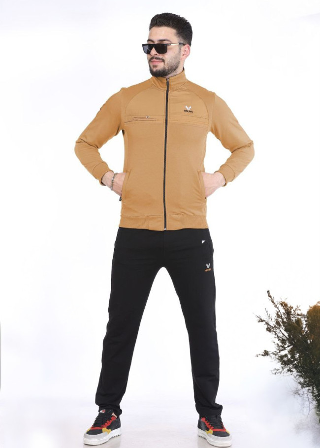 Üç Parçalı Erkek Eşofman Takımı - 2204  - taba