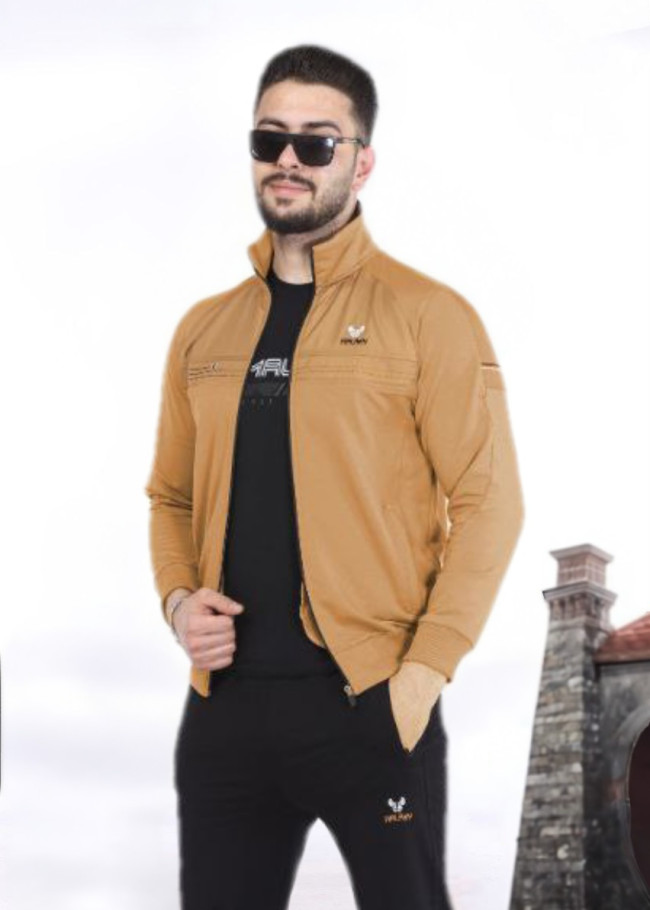 Üç Parçalı Erkek Eşofman Takımı - 2204  - taba